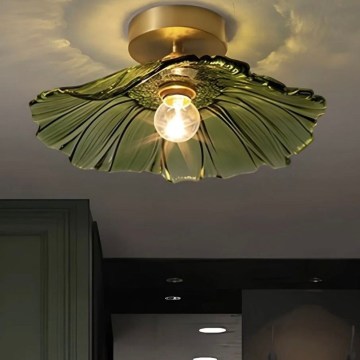 Deckenleuchte ACRYLIC 1xE27/40W/230V Ø 28 cm gold/grün
