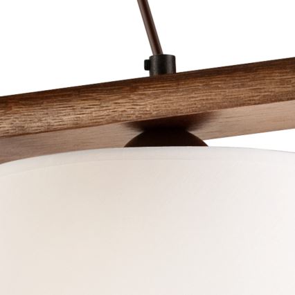 Deckenleuchte an Kabel AIDA 3xE27/60W/230V Nussbaum