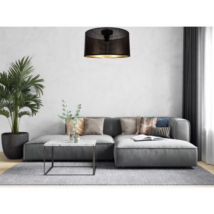 Deckenleuchte ALDO 1xE27/60W/230V d 40 cm schwarz