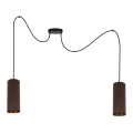 Deckenleuchte an Kabel AVALO 2xE27/60W/230V Spinne Braun/Kupfer