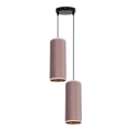 Deckenleuchte an Kabel AVALO 2xE27/60W/230V Ø 20 cm rosa/kupferfarben