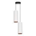 Deckenleuchte an Kabel AVALO 2xE27/60W/230V Ø 20 cm weiß/kupferfarben