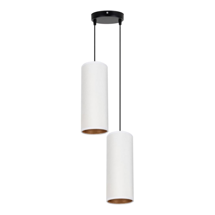 Deckenleuchte an Kabel AVALO 2xE27/60W/230V Ø 20 cm weiß/kupferfarben