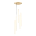 Deckenleuchte an Kabel COLLET 5xG9/40W/230V Ø 30 cm goldfarben