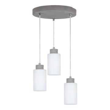 Deckenleuchte an Kabel KARLA 3xE27/60W/230V Beton
