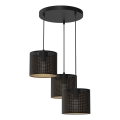 Deckenleuchte an Kabel LOFT SHADE 3xE27/60W/230V schwarz/gold