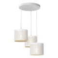 Deckenleuchte an Kabel LOFT SHADE 3xE27/60W/230V weiß/gold