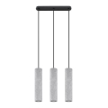Deckenleuchte an Kabel LUVO 3xGU10/40W/230V Beton/Schwarz