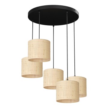 Deckenleuchte an Kabel RATTAN 5xE27/60W/230V Rattan