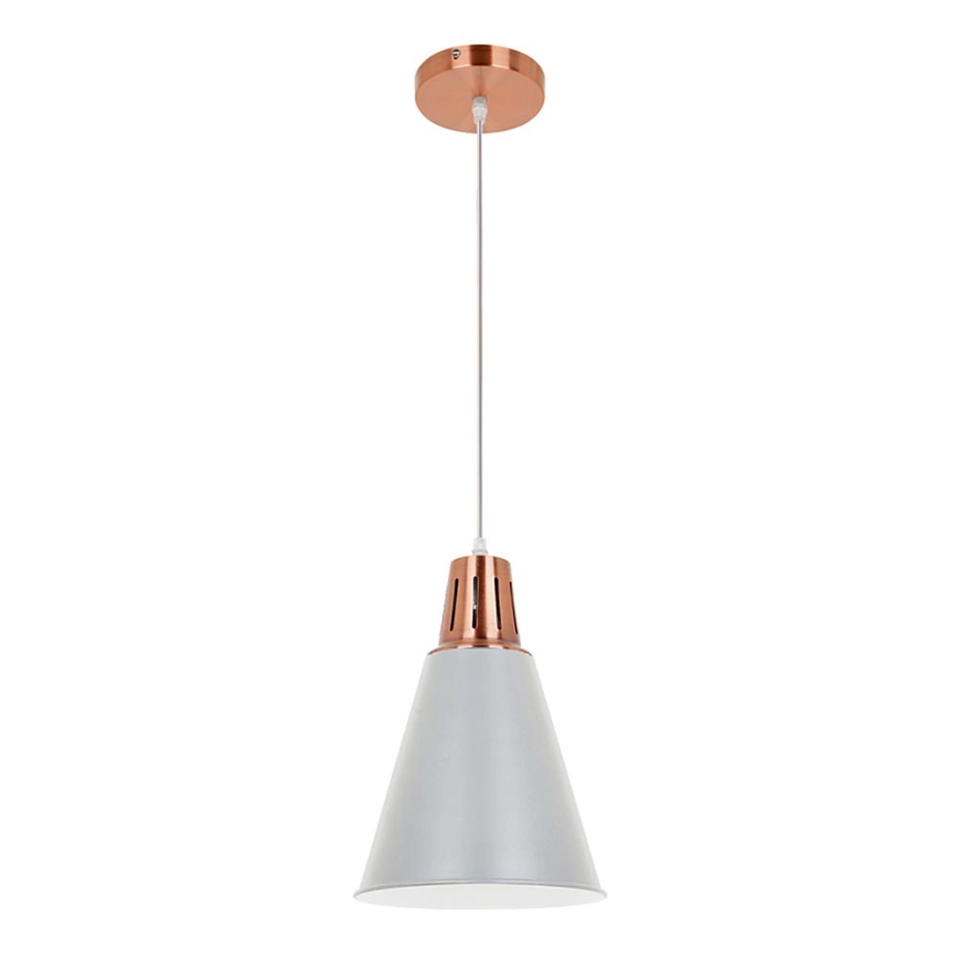 Deckenleuchte an Kabel SHADE 1xE27/15W/230V kupfer/grau