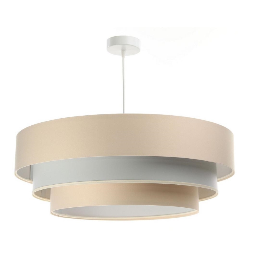 Deckenleuchte an Kabel TRINITI 1xE27/60W/230V beige/grau
