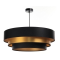 Deckenleuchte an Kabel TRINITI 1xE27/60W/230V schwarz/gold