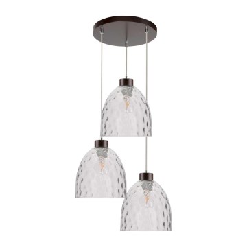 Deckenleuchte an Seil AURA 3xE27/60W/230V Buche