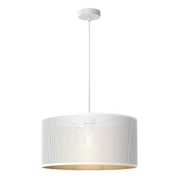 Deckenleuchte an Seil LOFT SHADE 1xE27/60W/230V Ø 40 cm weiß/gold