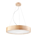 Deckenleuchte an Seil NATURAL 3xE27/60W/230V Ø 47 cm Kiefer