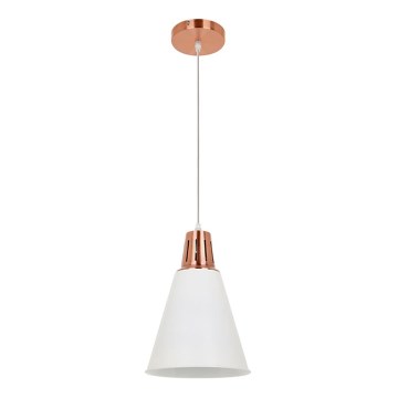 Deckenleuchte an Seil SHADE 1xE27/15W/230V kupfer/weiß
