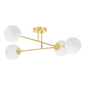 Deckenleuchte an Stange 4xE27/35W/230V d 70 cm golden