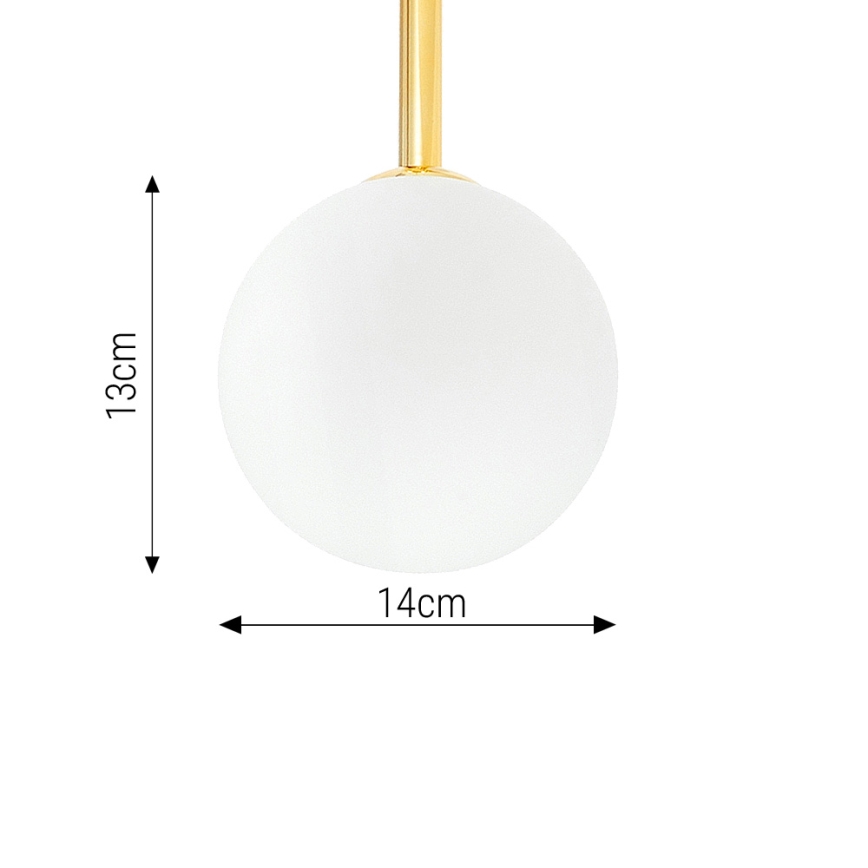 Deckenleuchte an Stange 4xE27/35W/230V d 70 cm golden