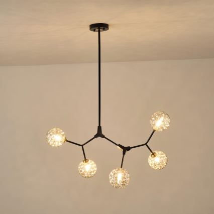 Deckenleuchte an Stange 5xG9/15W/230V grau