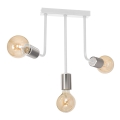 Deckenleuchte an Stange CANDELA 3xE27/15W/230V weiß/glänzendes Chrom