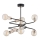 Deckenleuchte an Stange DISCO 6xE27/60W/230V schwarz/golden
