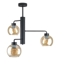 Deckenleuchte an Stange FLEX 3xE27/60W/230V schwarz/rauchig beige