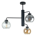Deckenleuchte an Stange FLEX 3xE27/60W/230V schwarz/rauchig schwarz/rauchig beige/klar