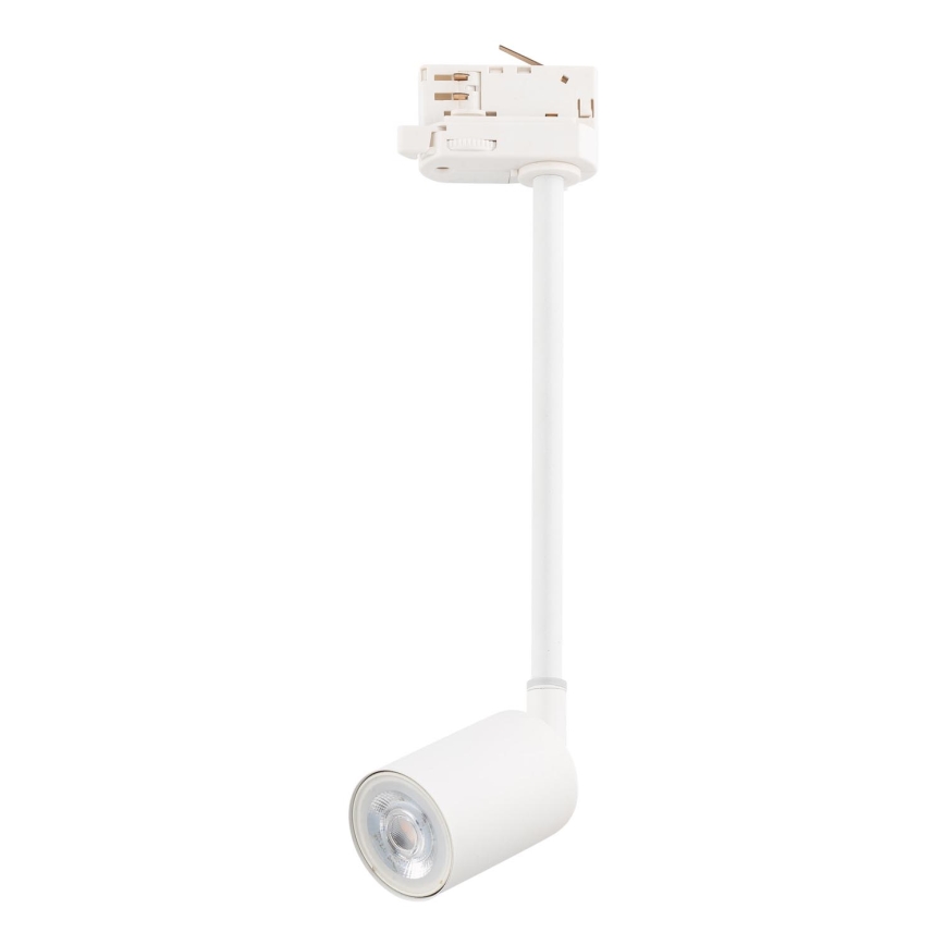 Deckenleuchte an Stange für 3-Phasen-Schienensystem TOP 1xGU10/8W/230V weiß