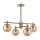 Deckenleuchte an Stange LILOU 4xE14/5W/230V golden/schwarz/rauchig beige