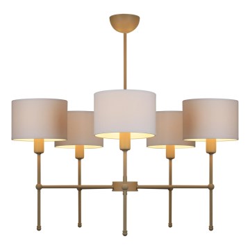 Deckenleuchte an Stange MADELA 5xE14/40W/230V weiß/beige