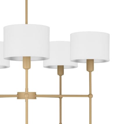 Deckenleuchte an Stange MADELA 5xE14/40W/230V weiß/beige