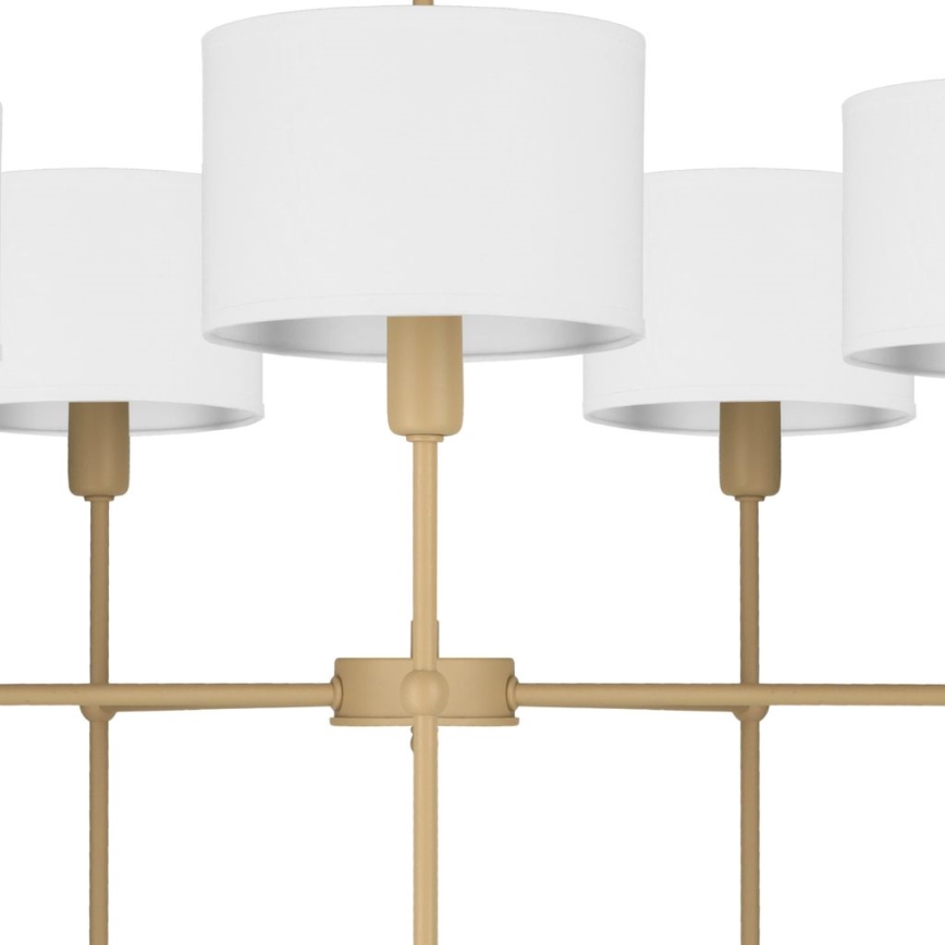 Deckenleuchte an Stange MADELA 5xE14/40W/230V weiß/beige