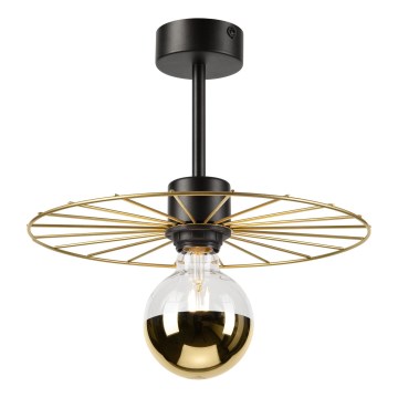 Deckenleuchte an Stange MONTANA 1xE27/15W/230V d 30 cm golden/schwarz