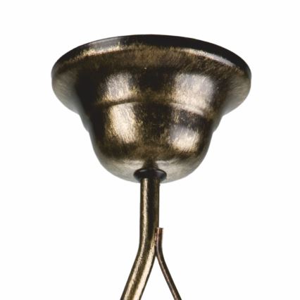 Deckenleuchte an Stange RETRO 1xE27/60W/230V schwarze Patina