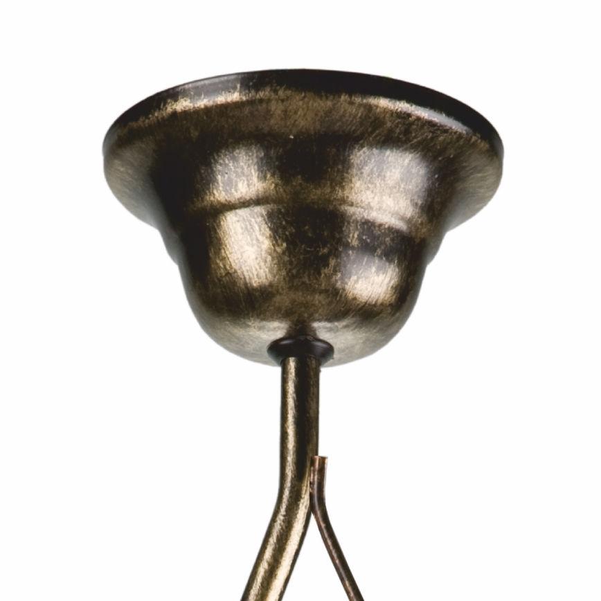 Deckenleuchte an Stange RETRO 1xE27/60W/230V schwarze Patina