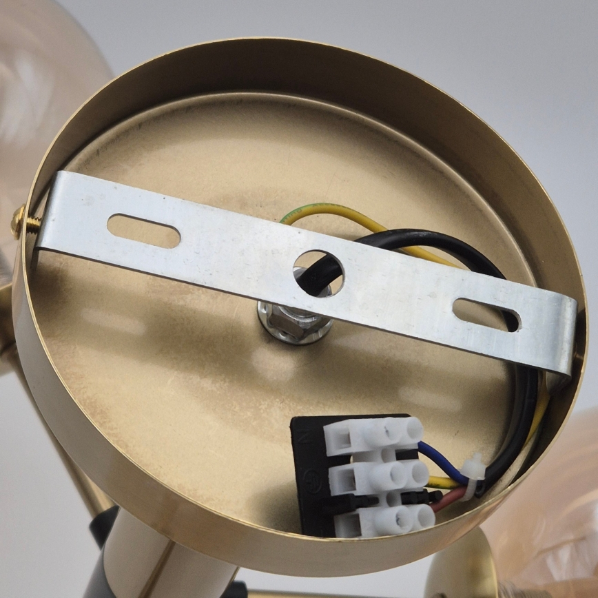 Deckenleuchte an Stange ROLLO 3xG9/5W/230V golden/rauchig beige