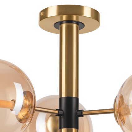 Deckenleuchte an Stange ROLLO 3xG9/5W/230V golden/rauchig beige