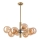 Deckenleuchte an Stange ROLLO 8xG9/5W/230V golden/rauchig beige