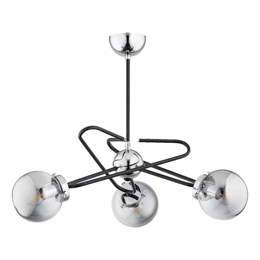 Deckenleuchte an Stange SAGITO 3xE14/10W/230V glänzendes Chrom