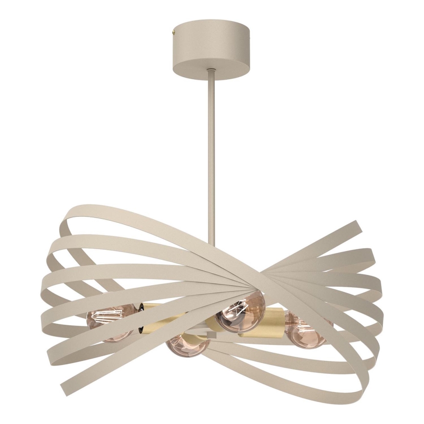 Deckenleuchte an Stange SPARKLE 4xE27/15W/230V beige