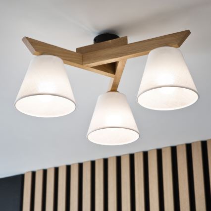 Deckenleuchte ANTONIO 3xE14/40W/230V Eiche