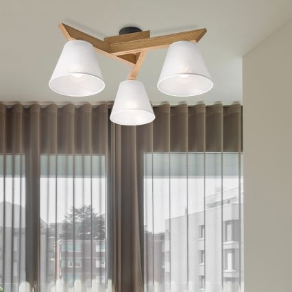 Deckenleuchte ANTONIO 3xE14/40W/230V Eiche