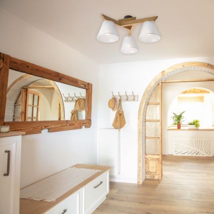 Deckenleuchte ANTONIO 3xE14/40W/230V Eiche