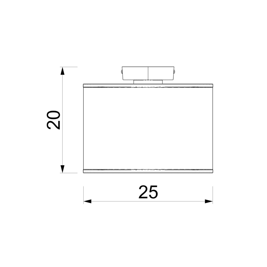 Deckenleuchte ARDEN 1x E27/15 W/230 V, Ø 25 cm, beige