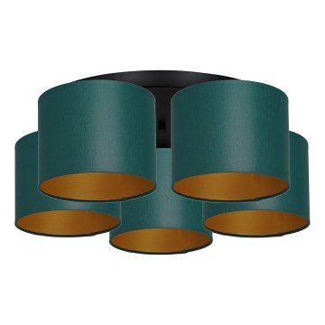 Deckenleuchte ARDEN 5xE27/60W/230V grün/gold, aufgesetzt