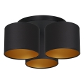 Deckenleuchte ARDEN aufbauend 3xE27/60W/230V schwarz/gold