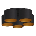 Deckenleuchte ARDEN Aufsatz 5xE27/60W/230V Schwarz/Gold
