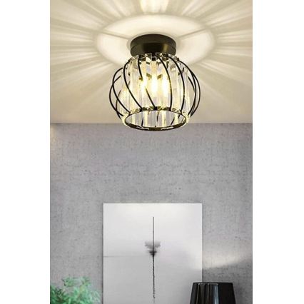 Deckenleuchte BELLA 1xE27/40W/230V Ø 20 cm schwarz