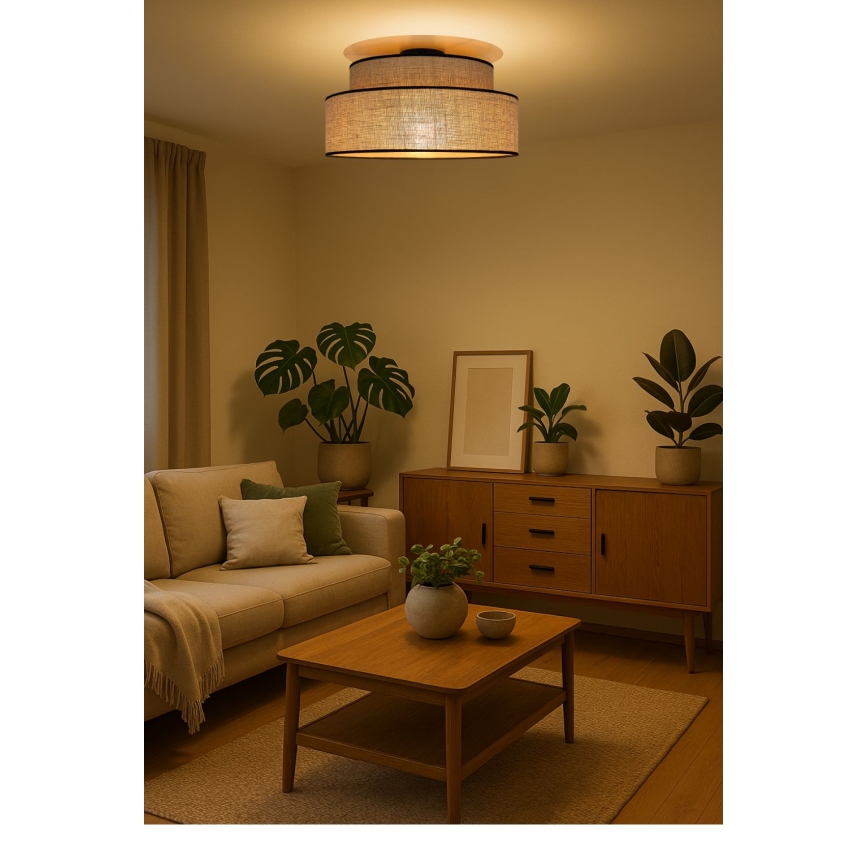 Deckenleuchte BOHO 1xE27/60W/230V beige