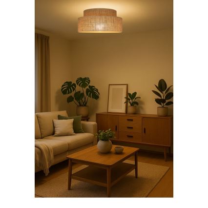 Deckenleuchte BOHO 1xE27/60W/230V beige